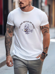 Men's Printed Leisure Sports T shirt for Summer