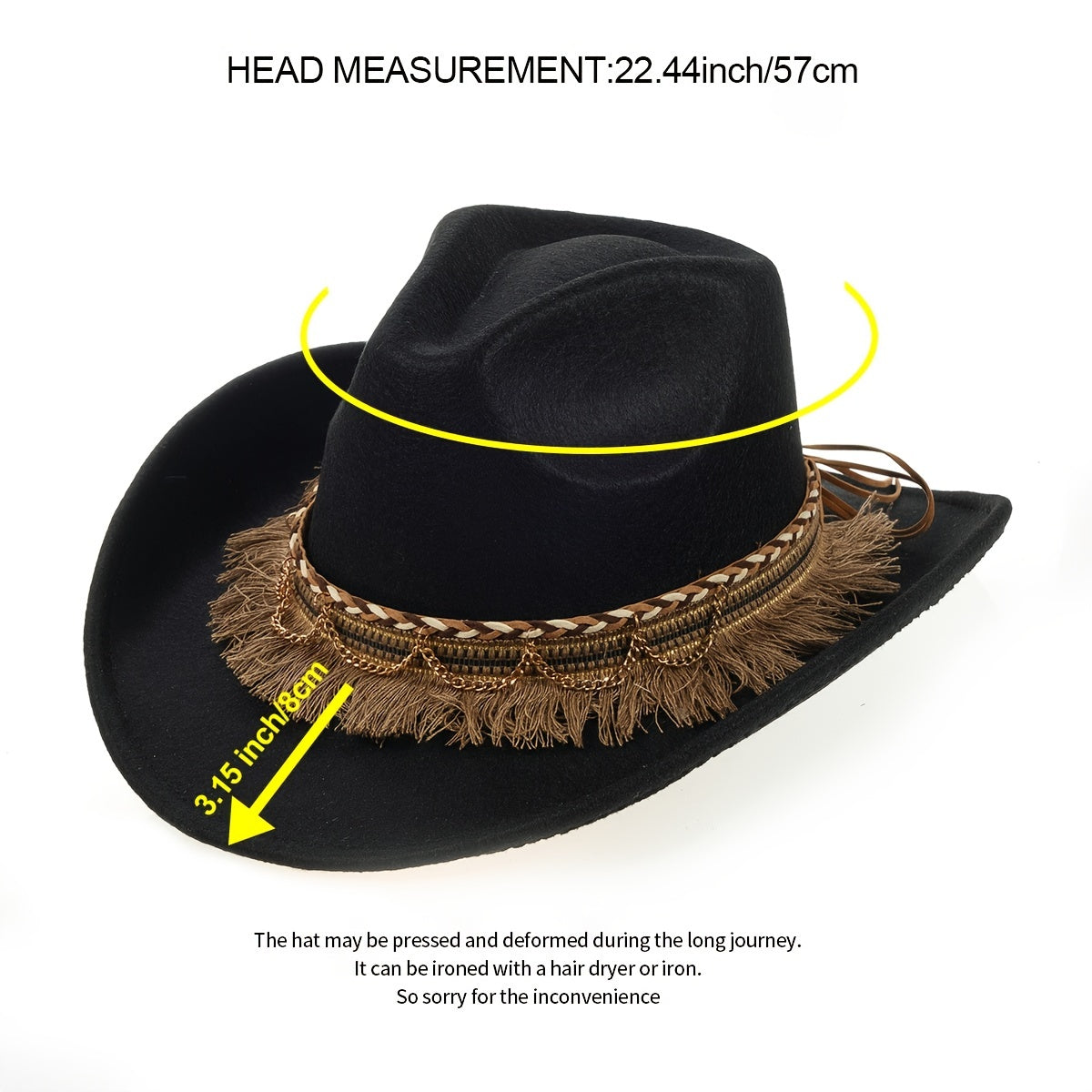 British Style Fedora Trilby Hat Women Jazz Big Brim Hat Vintage Cowboy
