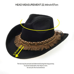 British Style Fedora Trilby Hat Women Jazz Big Brim Hat Vintage Cowboy