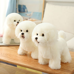 Bichon Dog Plush Toy Soft Fluffy Brown Stuffed Animal