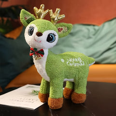 Christmas Elk Plush Toy Doll Plum Deer Fawn Holiday Decoration Gift