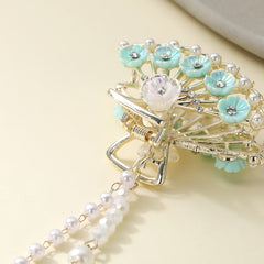 Butterfly Fan Tassel Hair Claw Clip Vintage Style Strong Grip Hair Jaw Clip