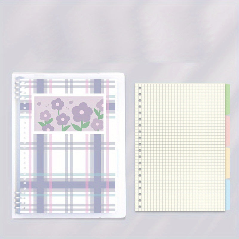 60sheets Sweet Iron Clip Ring Binder Detachable B5 Girl Notebook