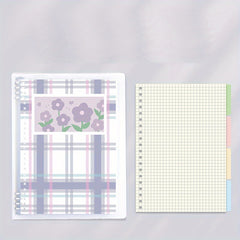 60sheets Sweet Iron Clip Ring Binder Detachable B5 Girl Notebook