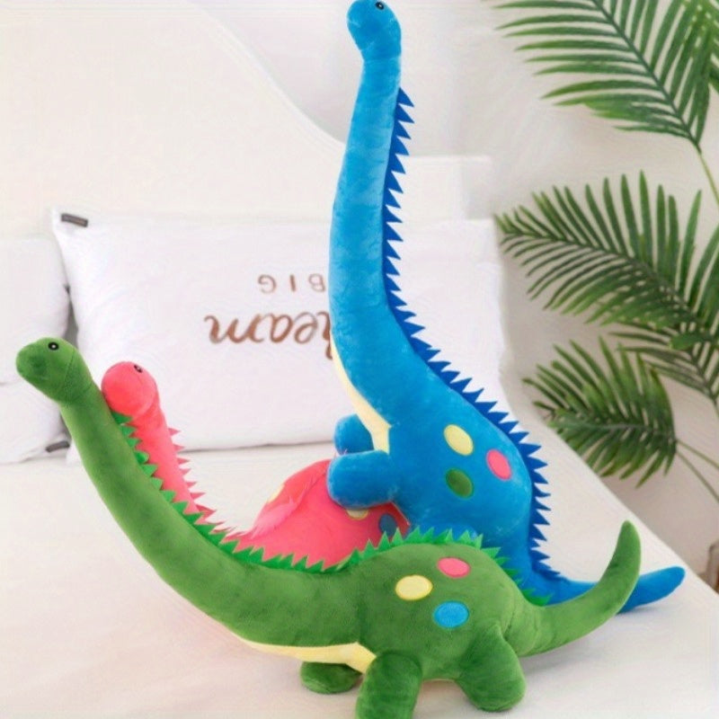 3pcs Vibrant Dino Plush Toys 31.5in Long Neck Stuffed Animals