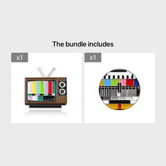 Retro TV No Signal Brooch Pin
