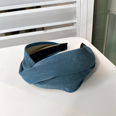 Vintage Solid Headband Wide Hair Band Women's Headdress Accessories