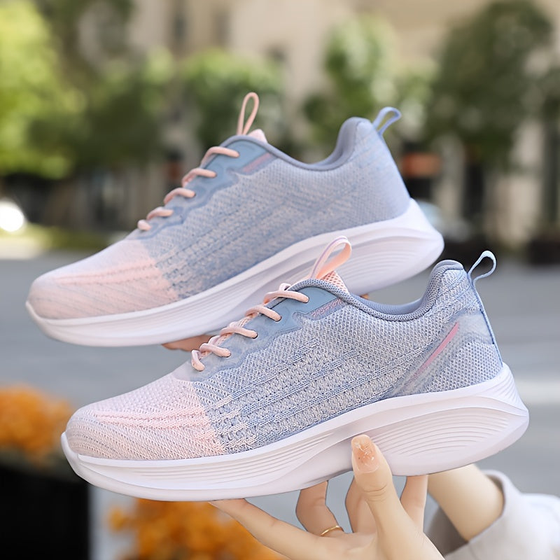 Women's Contrast Running Shoes Lightweight Breathable Sports Sneakers