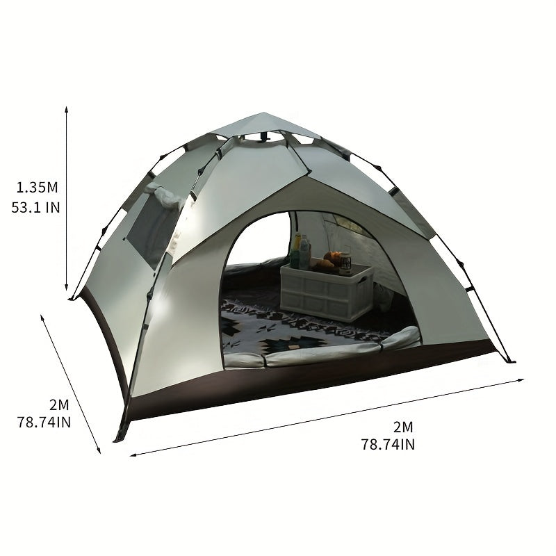 UV Protection Camping Tent with 2 Doors and 2 Windows