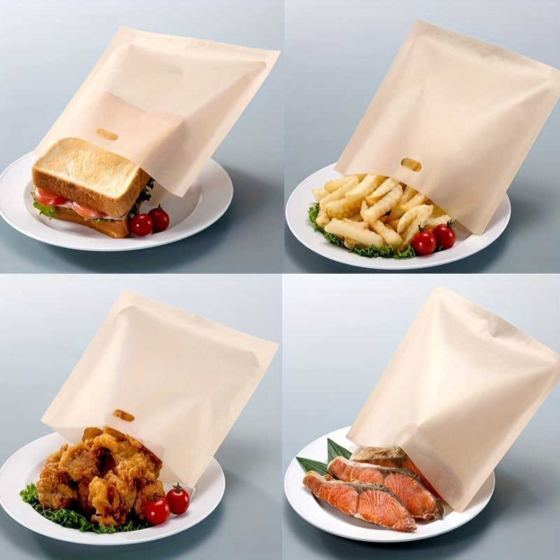 8pc Non Stick Toaster Bags Reusable Heat Resistant Easy Clean