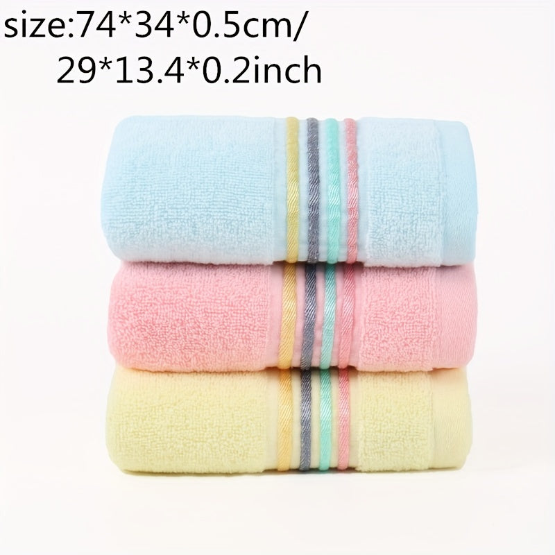 Soft Thickened Hand Towel 13x29in Plain Absorbent Towel For Bathroom