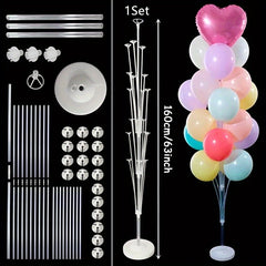19pcs Tube Balloon Standing Set Balloons Stand Holder for Birthday Party