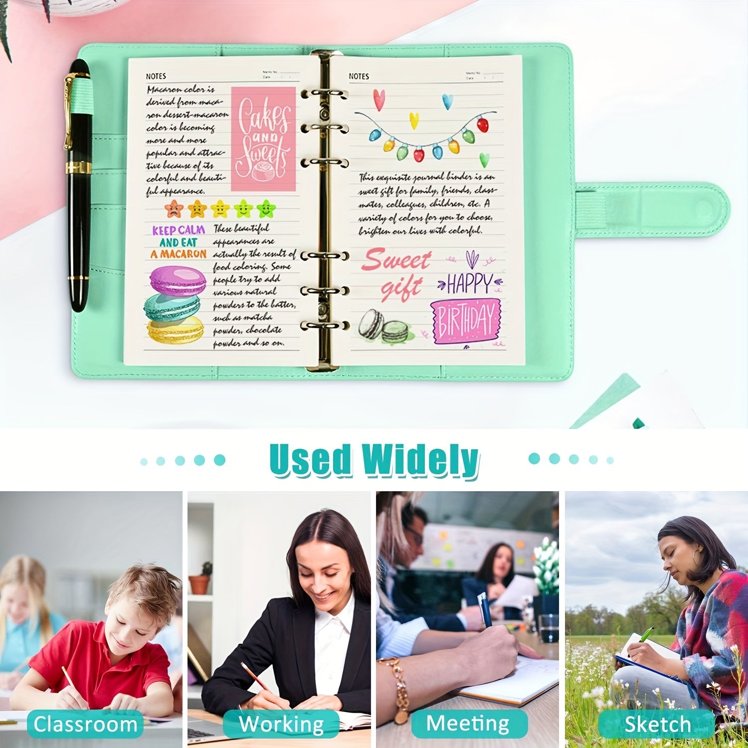 A6 Refills Lined Paper 45 Sheets 90 Pages For 6 Ring Binders