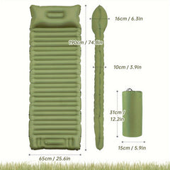 Ultralight Camping Sleeping Mat with Built-in Inflator