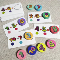 Wooden Number Chess for Kids: Early Math Addition Subtraction Set