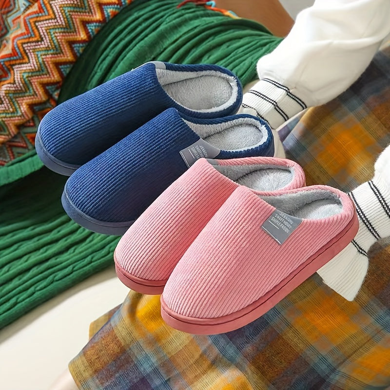 Men's Casual Warm House Slippers, Assorted Colors