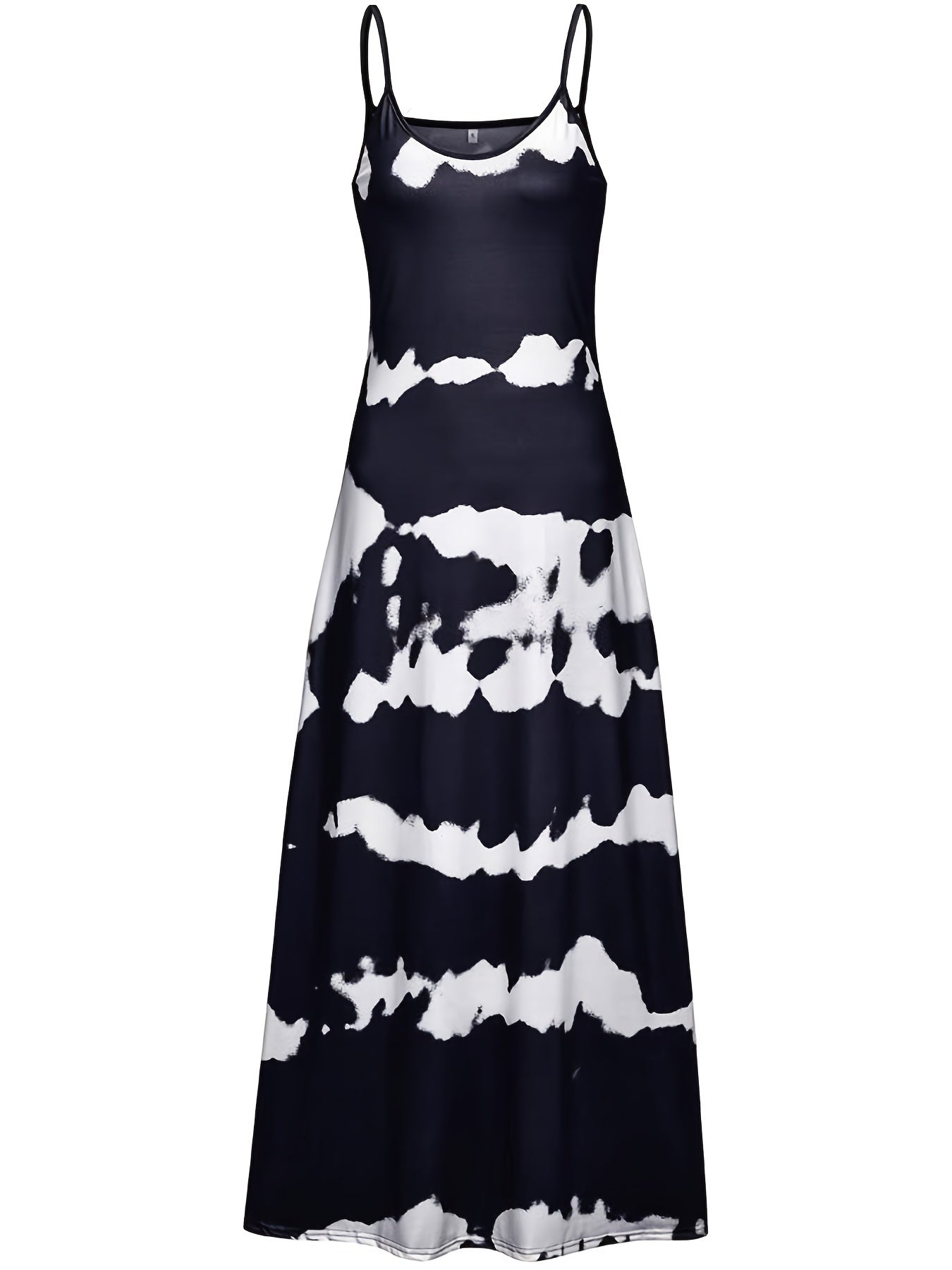  Tie Dye Strip Cami Maxi Dress Women's Plus
