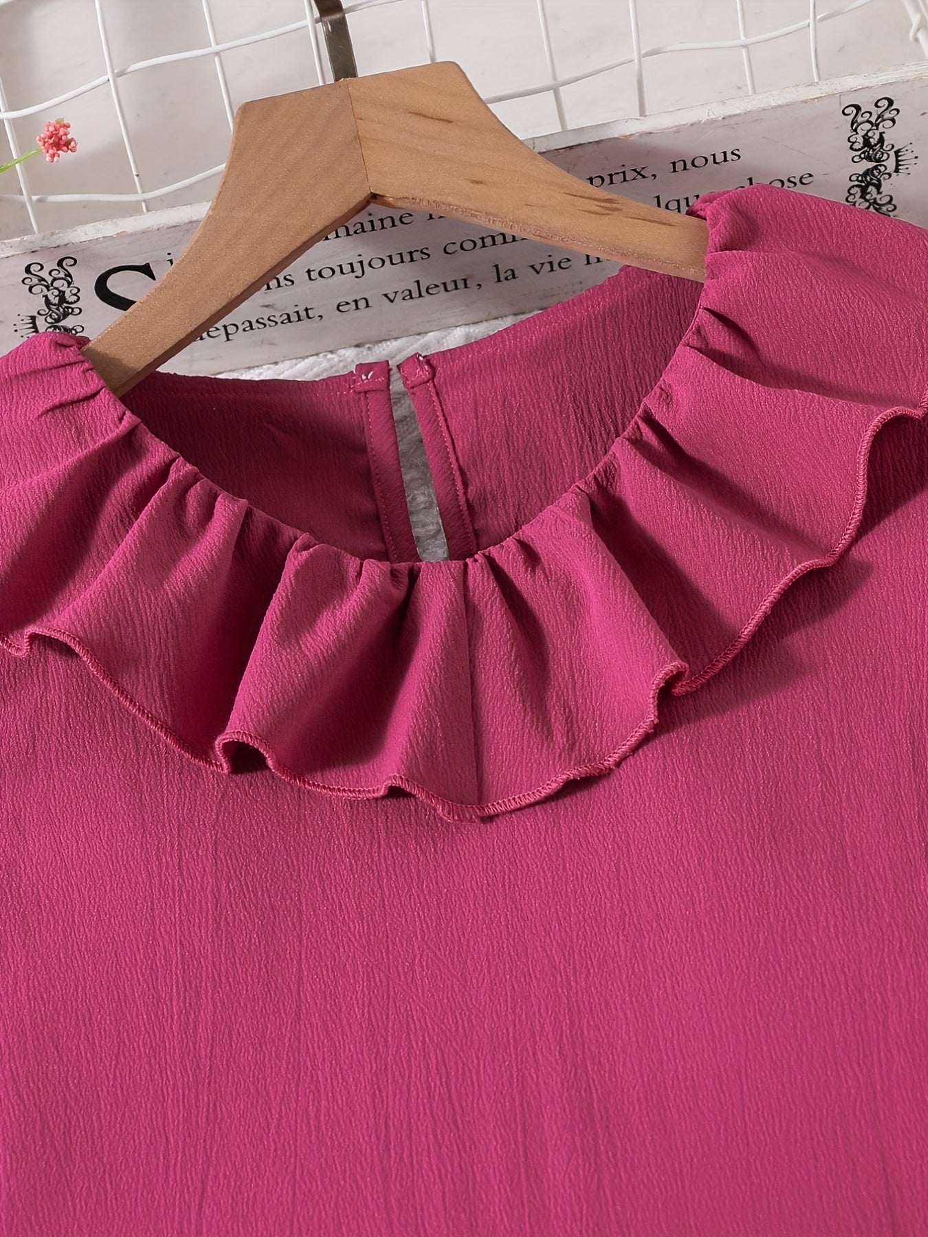Kid Girls' V-Neck Ruffle Fringes Dress Short Sleeve