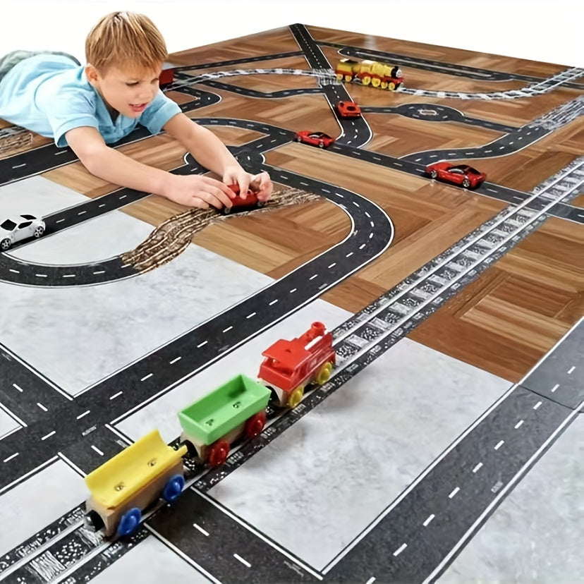 Railway Road and Paper Tape DIY Scrapbook Sticker Craft