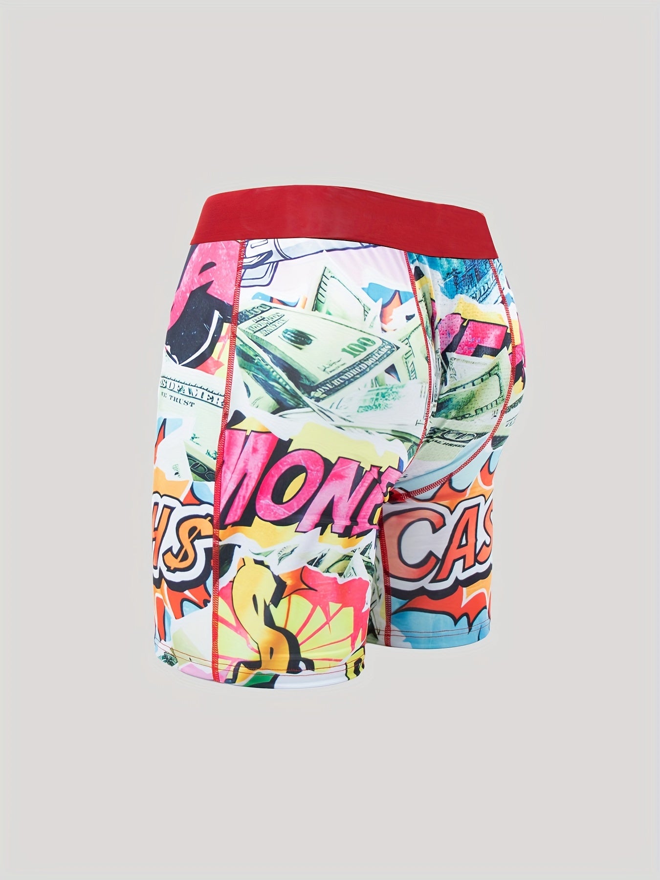 Men's Comics Style Boxers High Stretch Elastic Waist Shorts