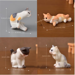 4pc Cartoon Cats Home Decorations Ornaments Funny Housewarming Gift