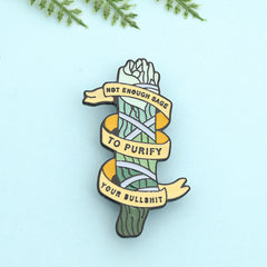 Seaweed Charm Brooch Enamel Safety Pin Punk Style Clothing Bag Accessory
