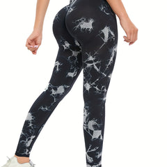 High Waisted Tie Dye Yoga Pants Women Seamless Workout Leggings