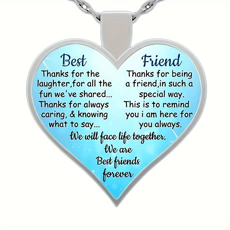 Heart Shape Text Pendant Necklace Fashionable Men's Jewelry And Pendant