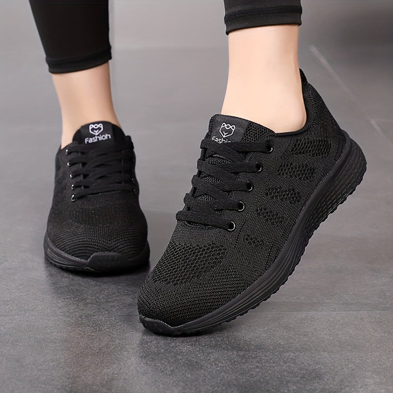 Women's Knit Weaving Running Shoes Non slip Outdoor Casual Sneakers