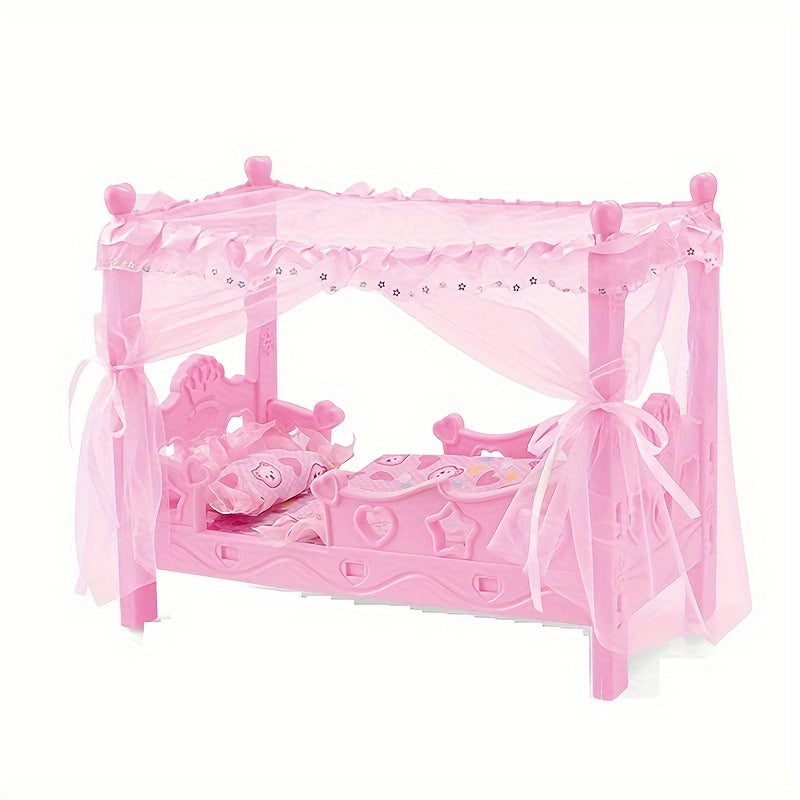 Pink Fantasy Doll Bed Playhouse Toy Ideal Gift