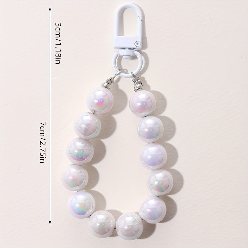 Colorful Beaded Keychain Pendant Bag Decoration Ladies' Mobile Phone Key Ring
