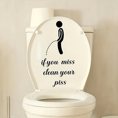 Creative Toilet Sticker Decorative Removable Wall Sticker