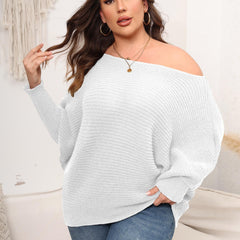  Casual Sweater Women's Solid Bat Sleeve Jumper