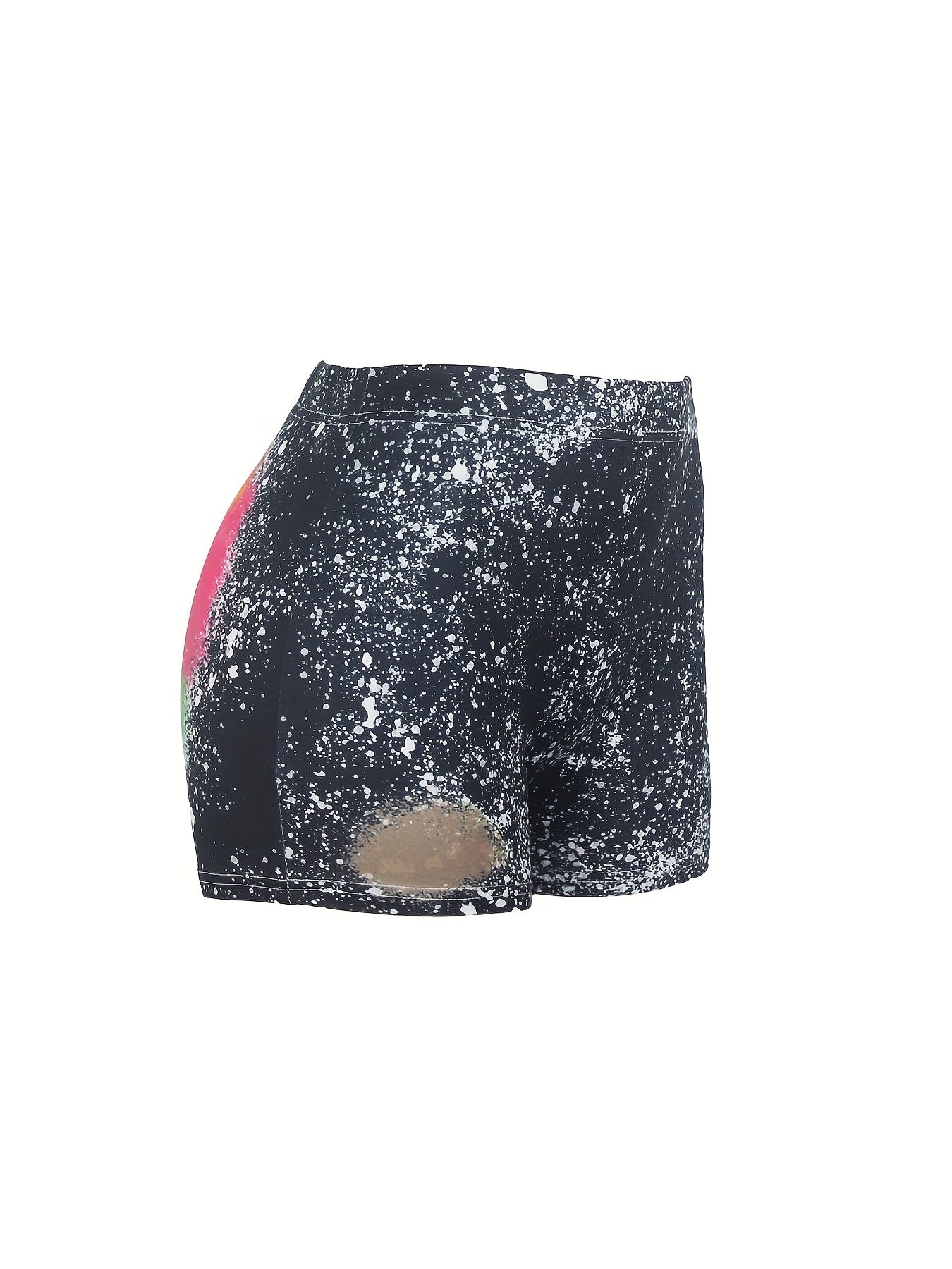 Letter Print Skinny Shorts Casual Shorts For Spring & Summer Women's Clothing