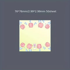 Flower Memo Pad Cartoon Student Note Stickers School Stationery