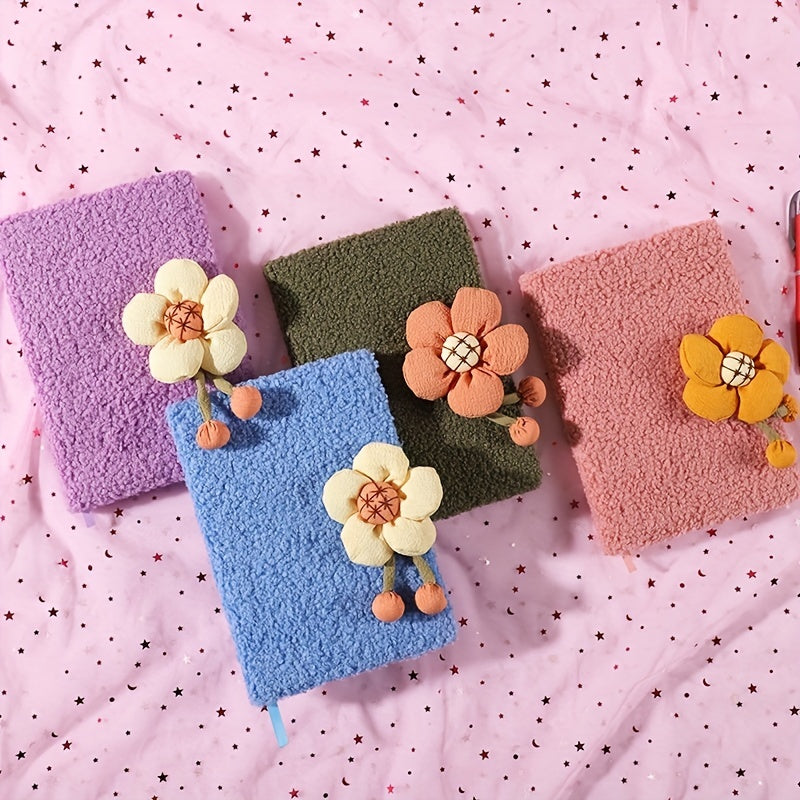 Fabric Plush Magnetic Buckle Journal Book