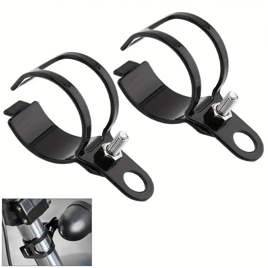 2pcs Motorcycle Turn Signal Bracket Flasher Indicators Holder Fork Mount Clamp