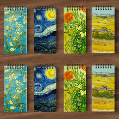 80sheets H5 Checkered Portable World Famous Painting Series Coil Book