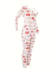 Christmas Long Sleeve Lounge Jumpsuit
