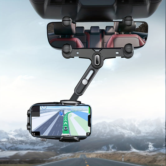 Upgraded Car Cell Phone Holder Rearview Mirror Adjustable
