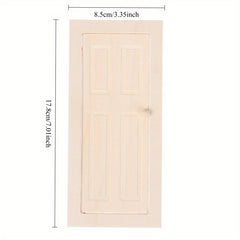 Mini Wooden Door 10 x 15, Plain Square Design with Knob, Opens and Closes