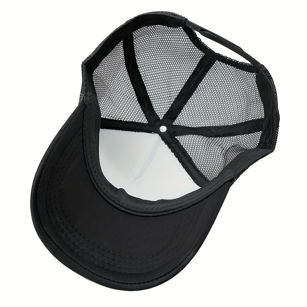 Unisex Expression Print Men's Outdoor Sun Hat Casual Net Trucker Hat