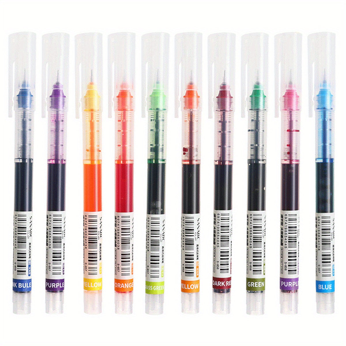 10 Quick Drying Neutral Ballpoint Pens 0.5mm Carbon Pens