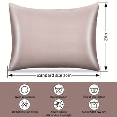 2pcs Dusty Rose Satin Pillowcase 20x30 - Queen Size Silk Pillowcase