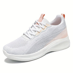 Women's Breathable Mesh Platform Sneakers Casual Lace Up Outdoor Shoes