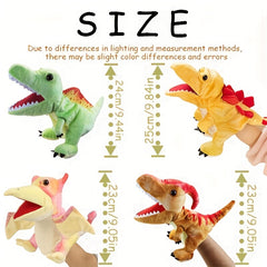 Dino Hand Puppets with Movable Mouth - Set of 2