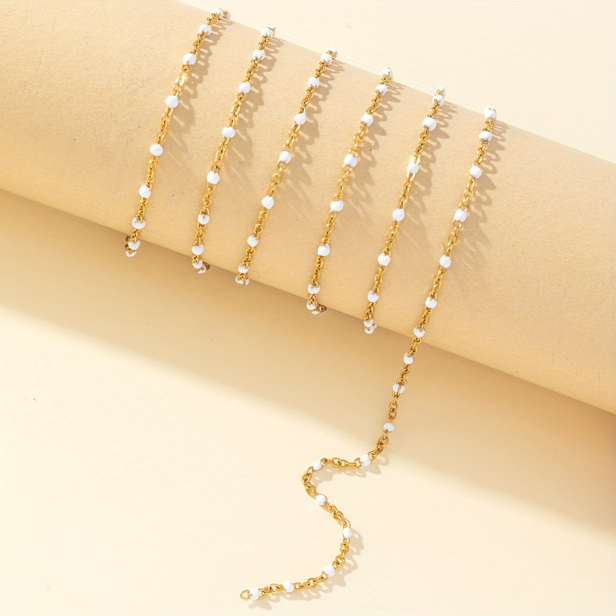 1pc 1M Colorful Drip Oil Chain Necklace Bracelet Waist Chain Red Stainless Steel