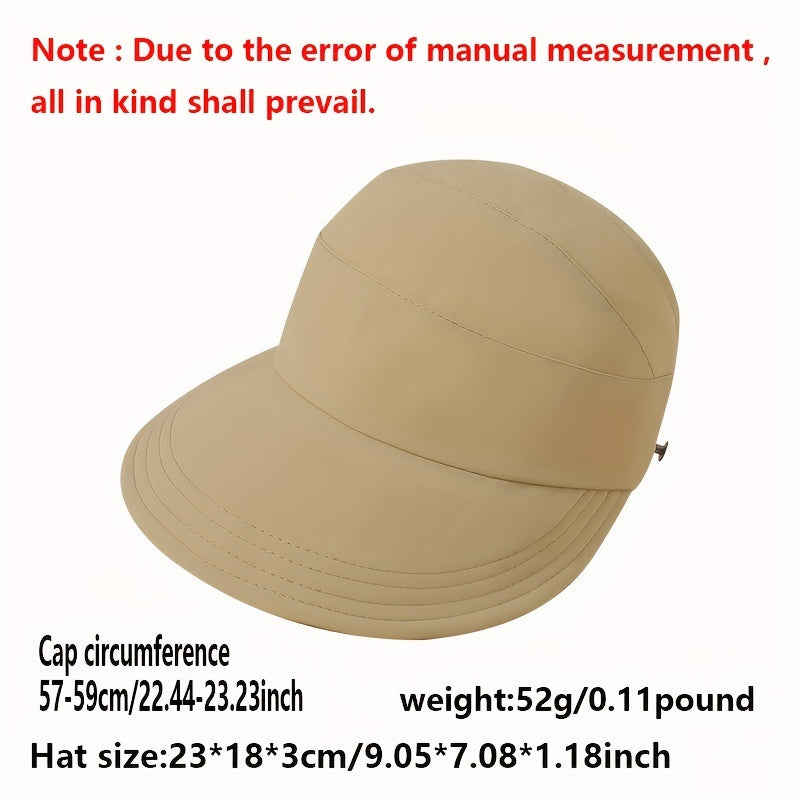 Ponytail Quick Dry Visor Hat Solid Sun Lightweight Baseball Cap