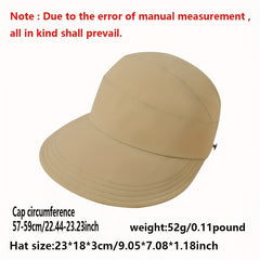 Ponytail Quick Dry Visor Hat Solid Sun Lightweight Baseball Cap
