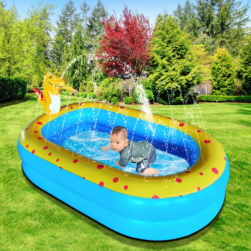 Inflatable Dinosaur Water Spray Swimming Pool Indoor/Outdoor